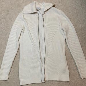 White sweater cardigan